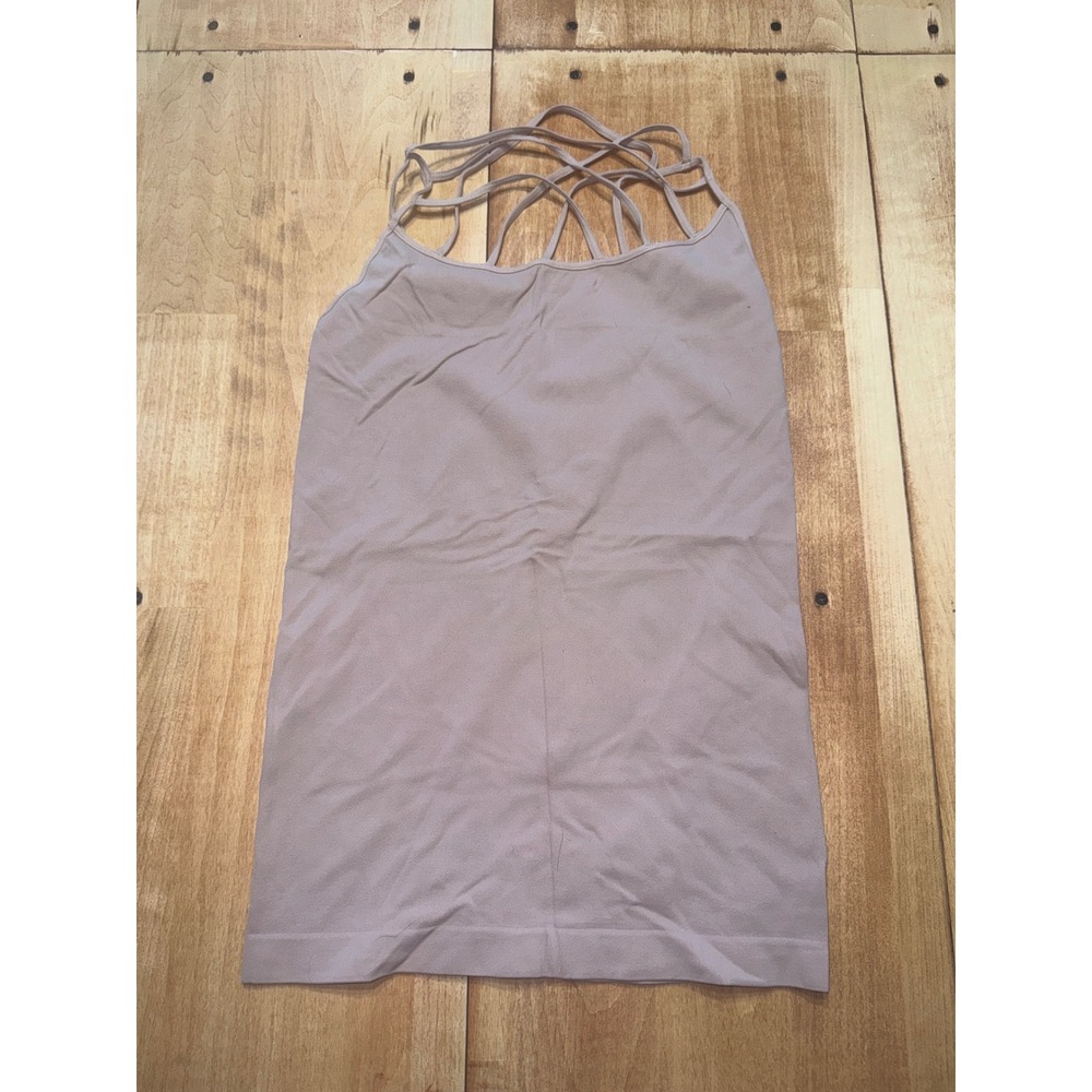 Nikibiki Strappy Neckline Seamless Tank Top OS Beige